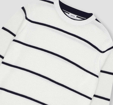 Pullover Stripe Sweater For Men - White 