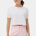 Solid Crop Top With Waist Drawstring 