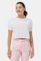 Solid Crop Top With Waist Drawstring