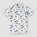 Boys Printed Palm Safari Shirt 