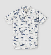 Boys Printed Palm Safari Shirt 