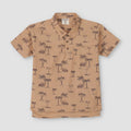 Boys Printed Palm Safari Shirt 