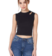 Ribbed Cut Out Top 